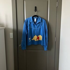 Disney Parks | Winnie the Pooh Long-Sleeve Polo Embroidered Sweatshirt